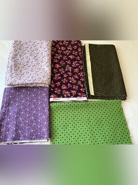 Quilting Sewing FabricFloral Paisley Purple Green Red Moda Pattern #9371 Cotton